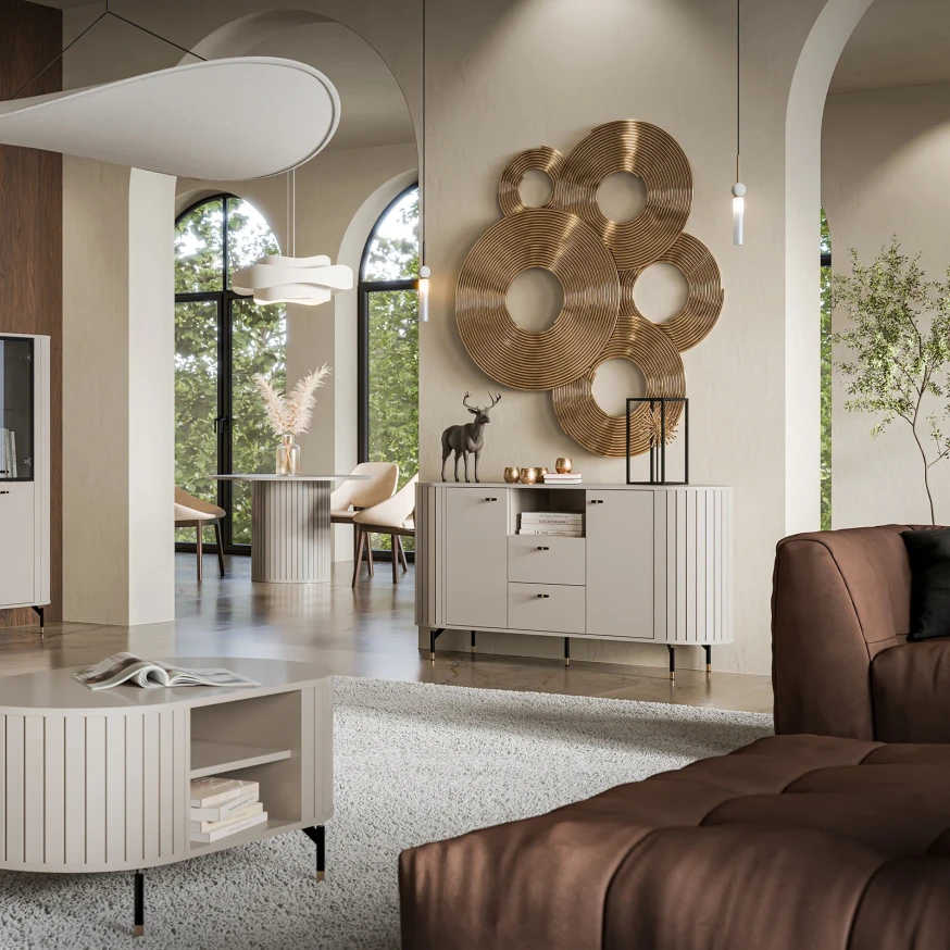 Kommode ZOEVA ZA2 mit Rillen