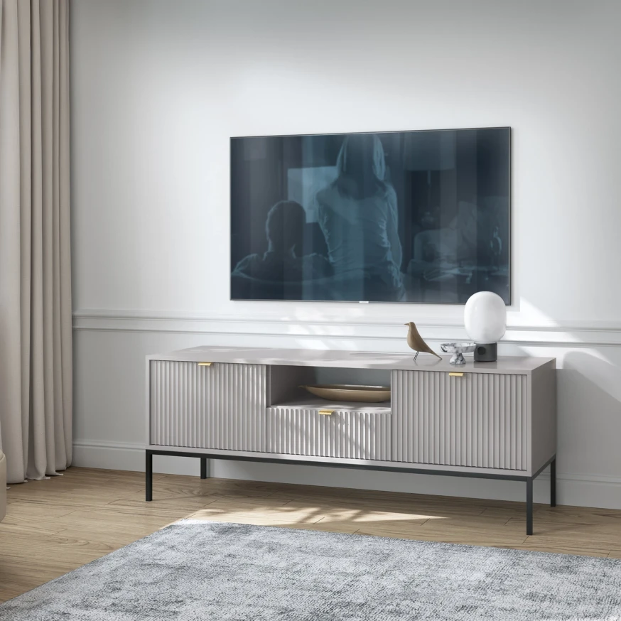 TV-Schrank KARI RTV154 mit geriffelten Fronten TV-Schrank KARI RTV154 mit geriffelten Fronten