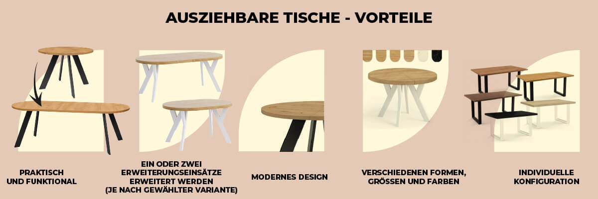 Warum lohnt es sich, ausziehbare Tische bei Dekori Möbel zu bestellen?