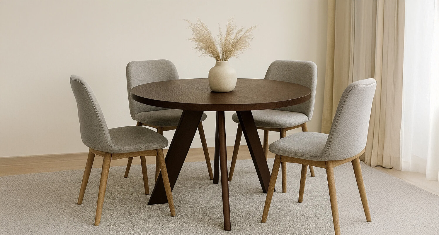 Esstisch rund braun ausziehbar