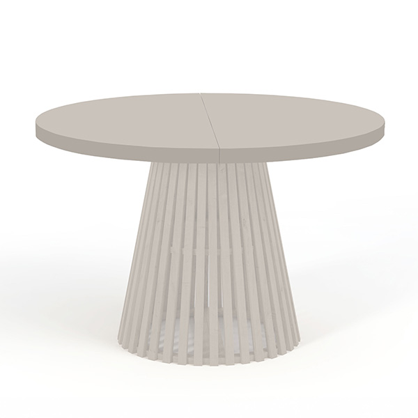 Runder Esstisch Lamellen, ausziehbar, passend zu Polsterstühlen oder Holzstühlen