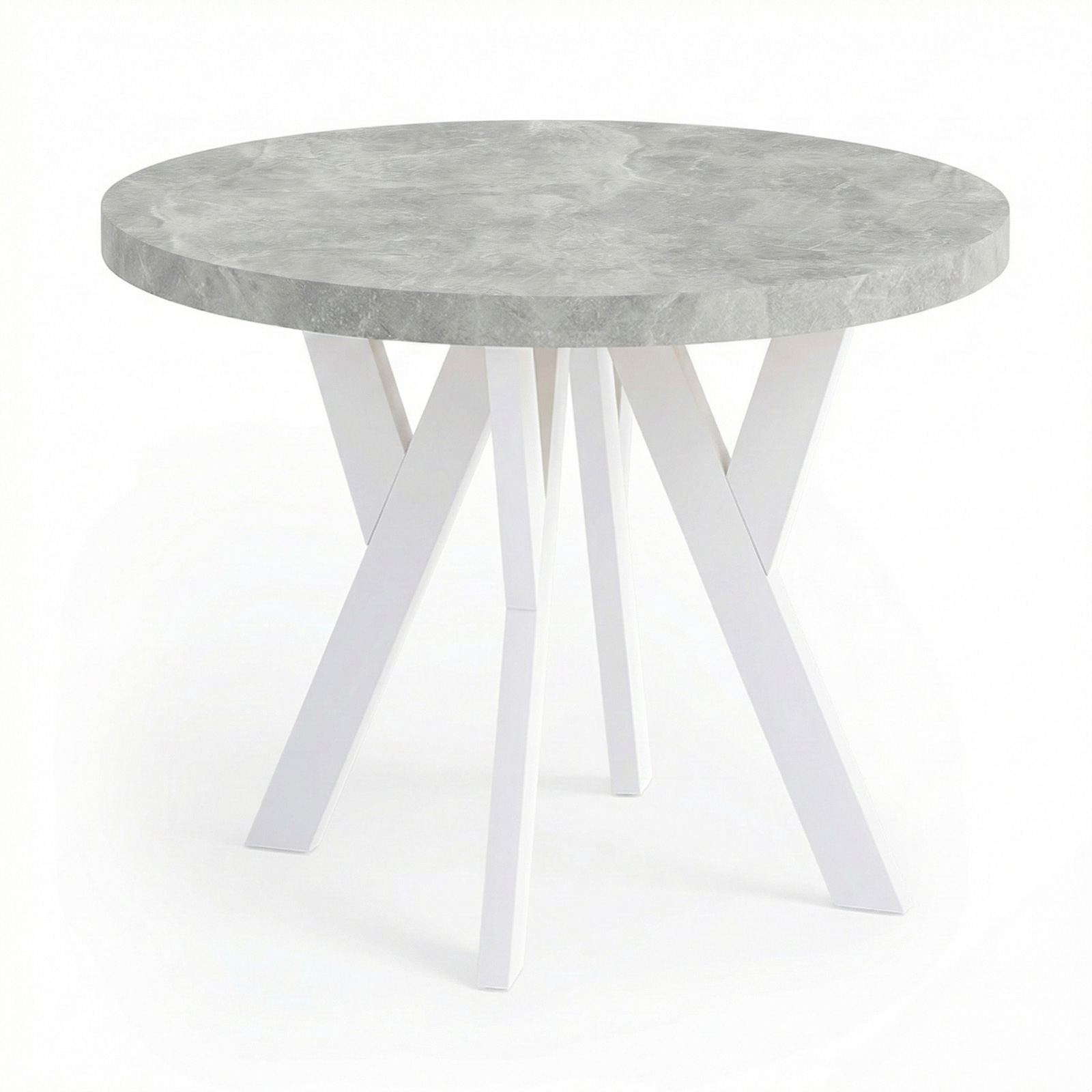 Runder Esstisch Lamellen, ausziehbar, passend zu Polsterstühlen oder Holzstühlen