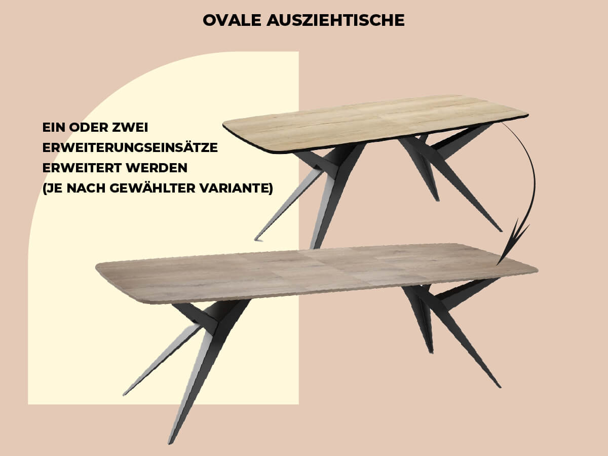 Ausziehtische oval