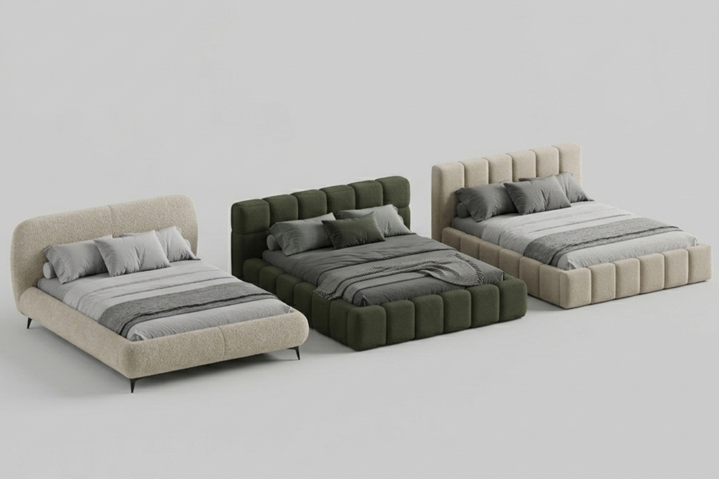 Polsterbett 160x200 – wählbar in mehreren Farben für individuelles Schlafzimmerdesign