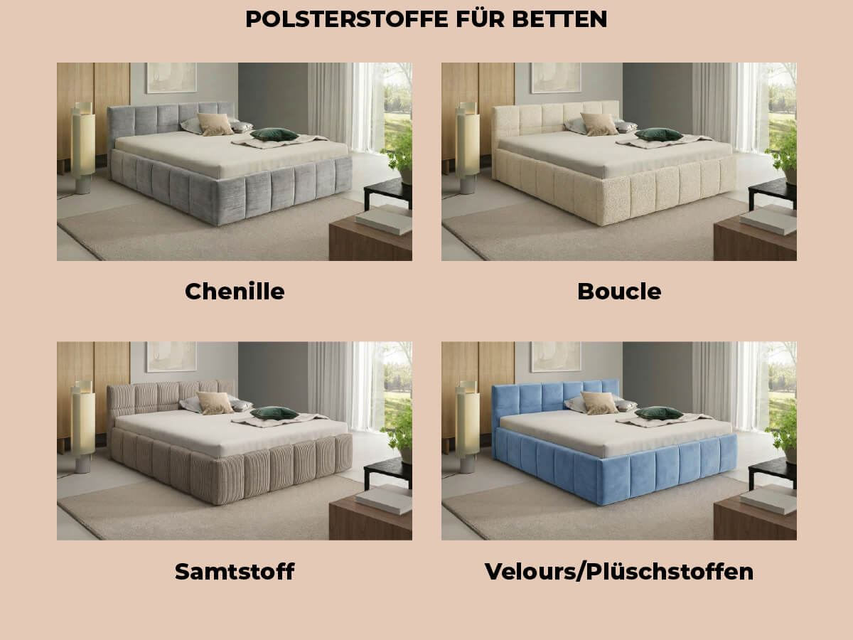 Hochwertige Stoffe für Polsterbetten – bequem und langlebig