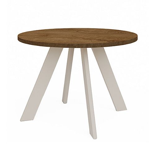 Esstisch rund braun ausziehbar mit Tischbeinen in Kaschmir