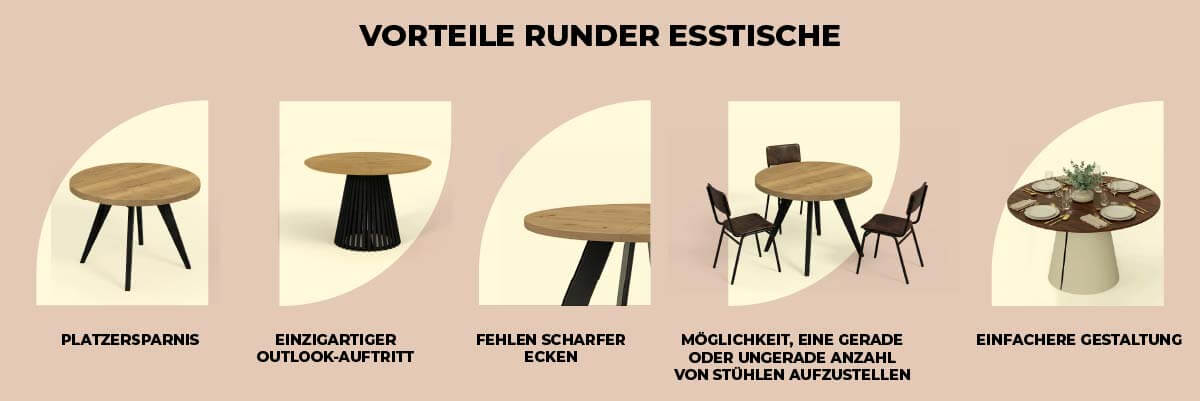Die Vorteile runder Esstische – Warum dieser Form die beste Wahl ist